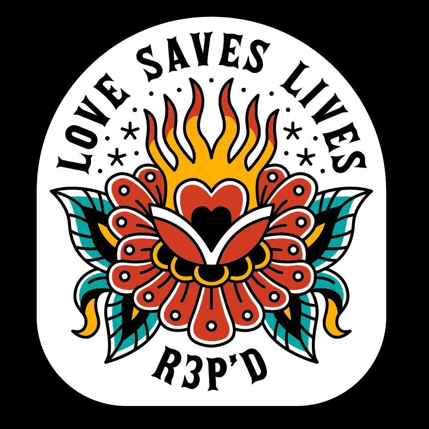 3" Sticker - Love Saves Lives