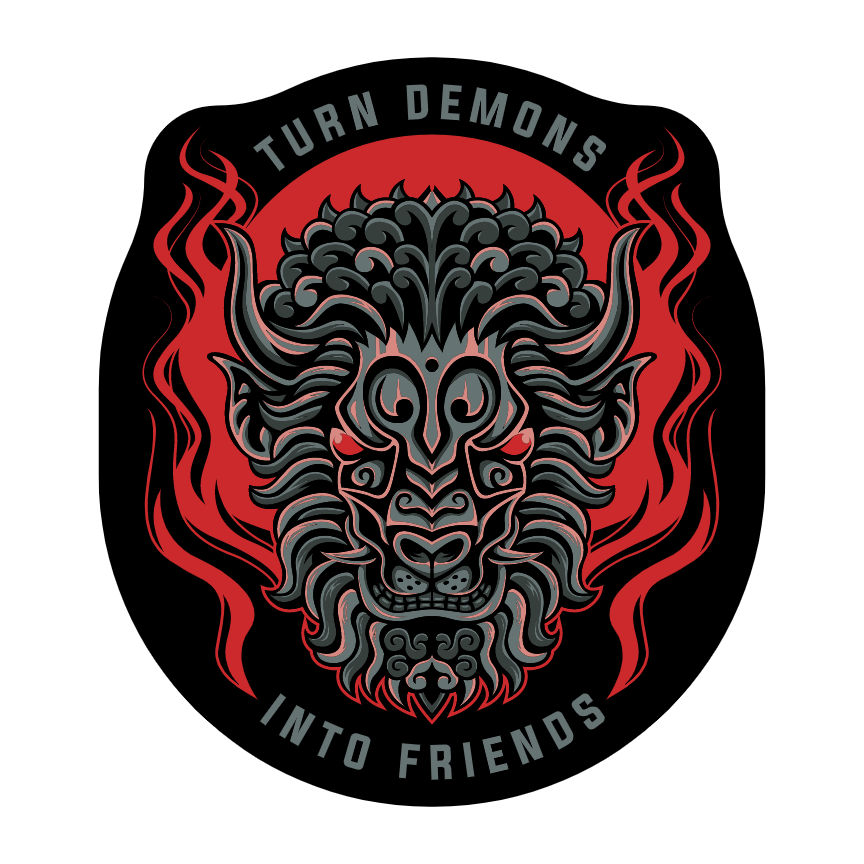 3" Sticker - Turn Demon into Friends